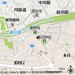 京都府精華町（相楽郡）下狛（西川原）周辺の地図