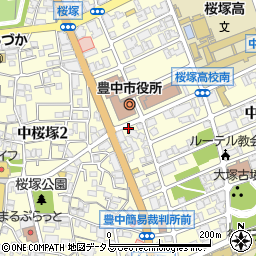 炭火焼鳥 小鉄 豊中店周辺の地図