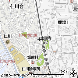 兵庫県宝塚市仁川台75周辺の地図