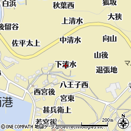 愛知県西尾市吉良町宮崎下清水周辺の地図