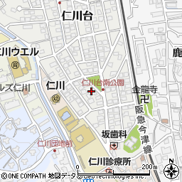 兵庫県宝塚市仁川台57-2周辺の地図