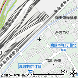 巴商会大阪支店摂津配送センター周辺の地図