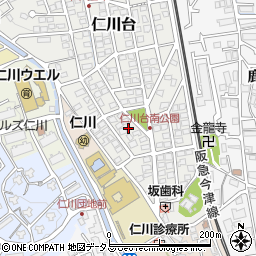 兵庫県宝塚市仁川台57周辺の地図