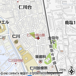 兵庫県宝塚市仁川台62周辺の地図