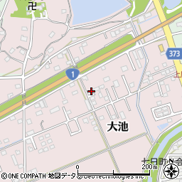 静岡県掛川市大池107-8周辺の地図