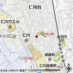 兵庫県宝塚市仁川台53周辺の地図