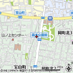 大阪府豊中市宝山町1-16周辺の地図
