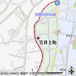 静岡県浜松市中央区笠井上町153周辺の地図