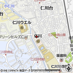 兵庫県宝塚市仁川宮西町1-8周辺の地図