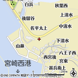 愛知県西尾市吉良町宮崎佐平太上周辺の地図