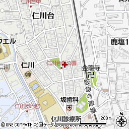 兵庫県宝塚市仁川台61周辺の地図