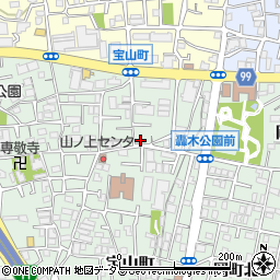 大阪府豊中市宝山町3-16周辺の地図