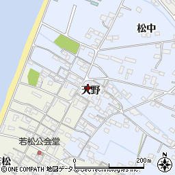 愛知県知多郡美浜町奥田天野周辺の地図