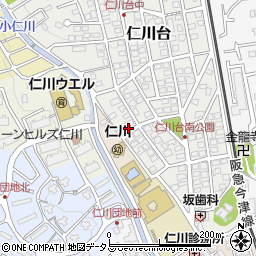 兵庫県宝塚市仁川台129周辺の地図