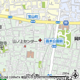 大阪府豊中市宝山町3-13周辺の地図