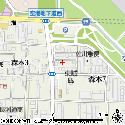 兵庫県伊丹市森本7丁目58周辺の地図