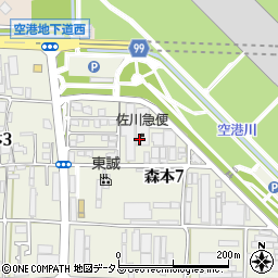 兵庫県伊丹市森本7丁目周辺の地図