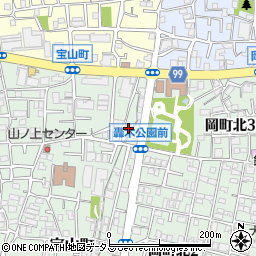 大阪府豊中市宝山町1-21周辺の地図