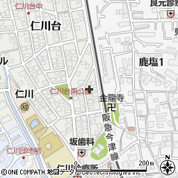 兵庫県宝塚市仁川台70周辺の地図