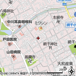 網干本町郵便局周辺の地図