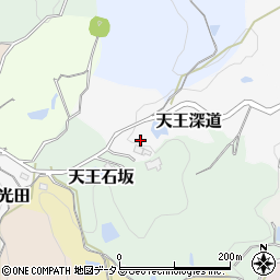 京都府京田辺市天王深道周辺の地図