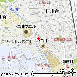 兵庫県宝塚市仁川宮西町1-73周辺の地図