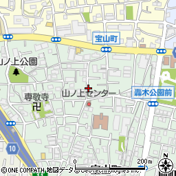 大阪府豊中市山ノ上町周辺の地図