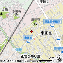 大阪府摂津市東正雀13周辺の地図