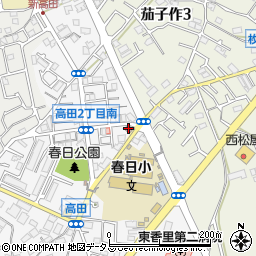 枚方高田郵便局周辺の地図