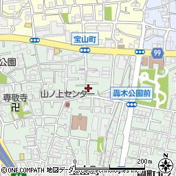 大阪府豊中市宝山町3-19周辺の地図