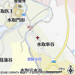京都府京田辺市水取車谷周辺の地図