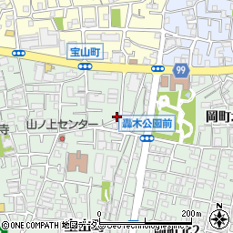 大阪府豊中市宝山町3-11周辺の地図