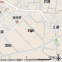 愛知県豊橋市石巻町岩田周辺の地図