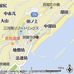 愛知県西尾市吉良町宮崎西部田周辺の地図