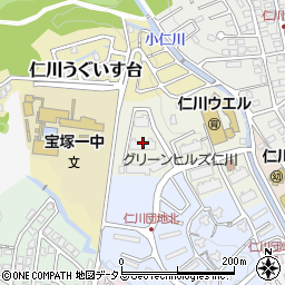 兵庫県宝塚市仁川団地5-7周辺の地図