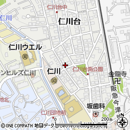 兵庫県宝塚市仁川台128周辺の地図