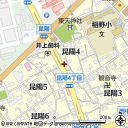 朝日新聞サービスアンカー　伊丹昆陽周辺の地図