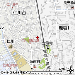 兵庫県宝塚市仁川台69周辺の地図