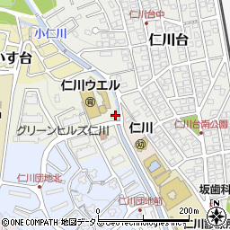 兵庫県宝塚市仁川団地4-14周辺の地図