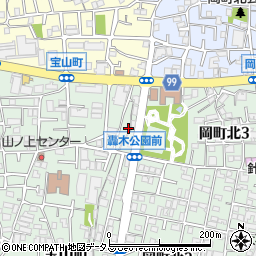 大阪府豊中市宝山町1-21-2周辺の地図
