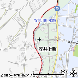 静岡県浜松市中央区笠井上町107周辺の地図