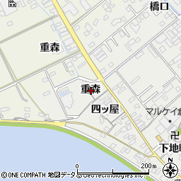 愛知県豊橋市下地町重森周辺の地図