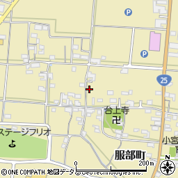 三重県伊賀市服部町周辺の地図