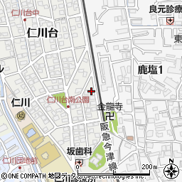 兵庫県宝塚市仁川台78周辺の地図