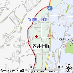 静岡県浜松市中央区笠井上町108周辺の地図