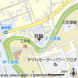 静岡県掛川市宮脇234-18周辺の地図