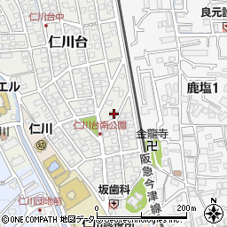 兵庫県宝塚市仁川台84周辺の地図