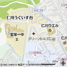 兵庫県宝塚市仁川団地5周辺の地図