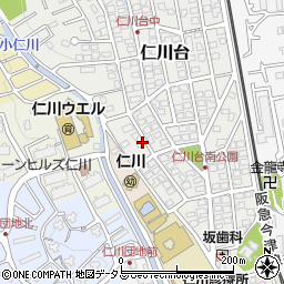 兵庫県宝塚市仁川台130-3周辺の地図