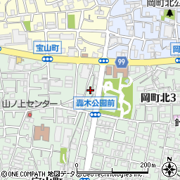 大阪府豊中市宝山町1-23周辺の地図
